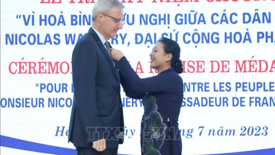 French Ambassador Nicolas Warnery honoured with friendship insignia